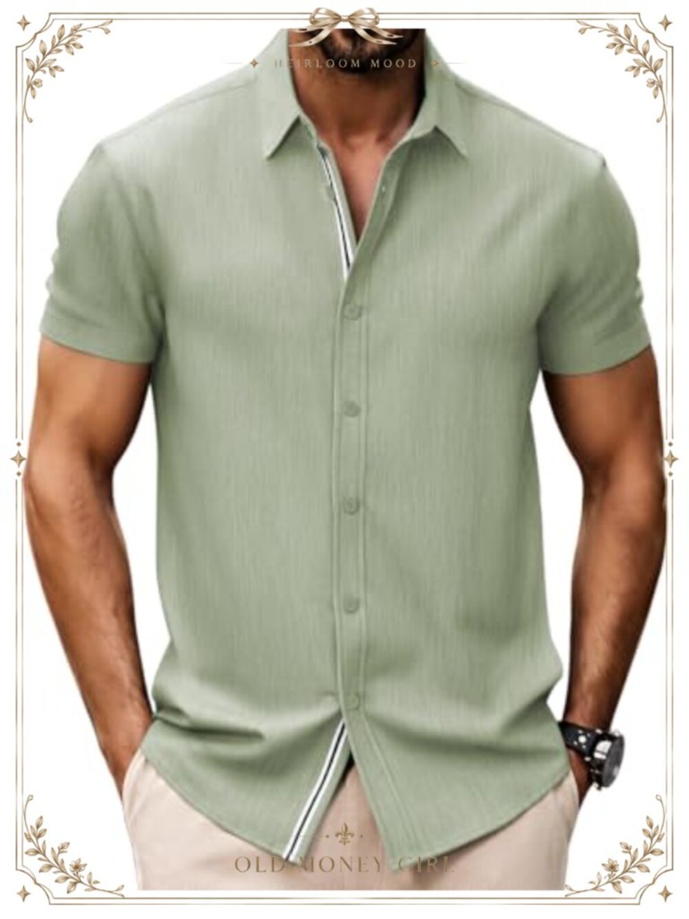 Men's Short Sleeve Button Down Dress Shirt Business Casual Relaxed Fit